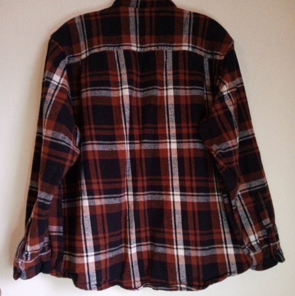 Wolverine button down flannel shacket for boys size large - Picture 7 of 9